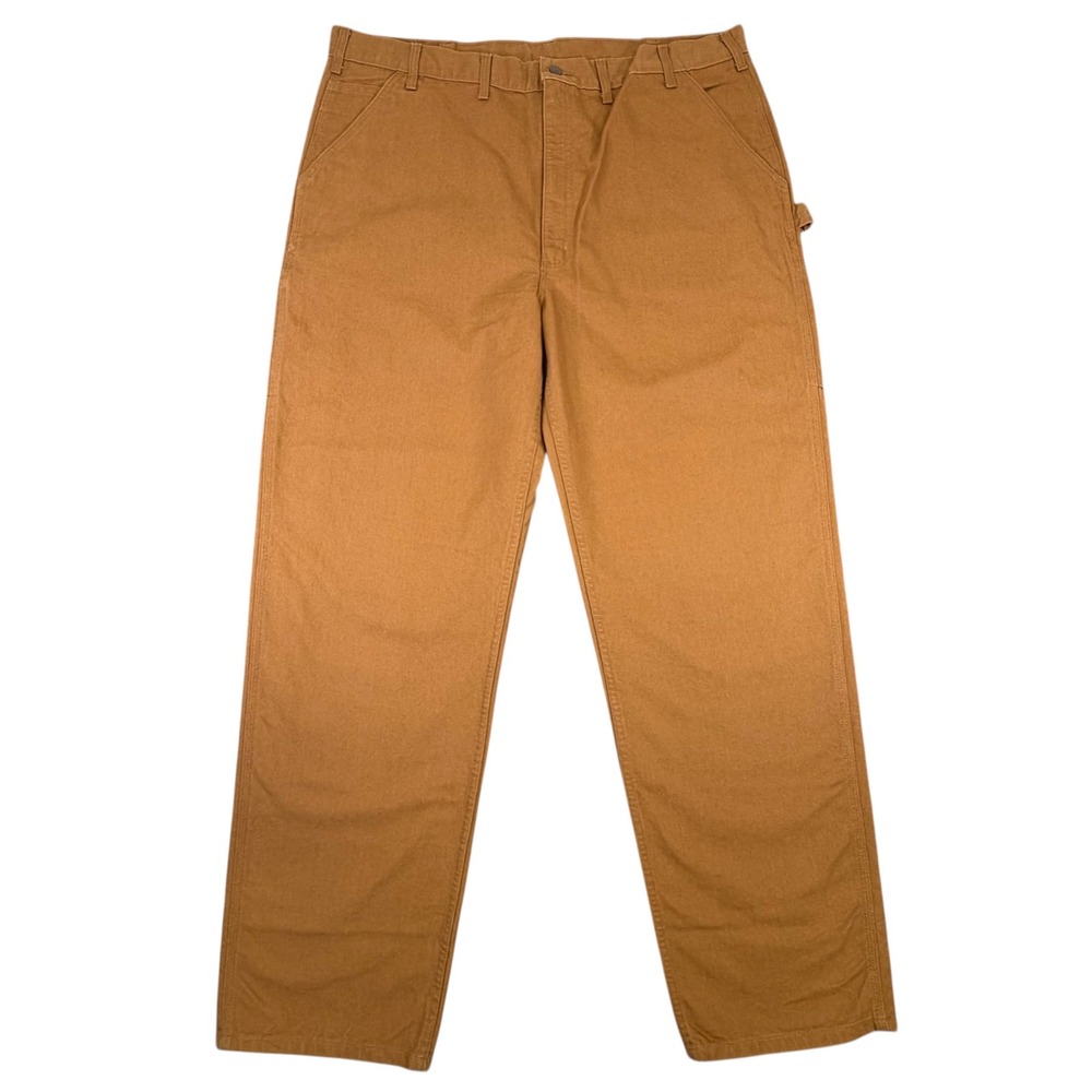 NWT Carhartt B11 BRN Canvas Relaxed Fit Utility Work Pants Men's 44x36 Brown - Picture 2 of 11